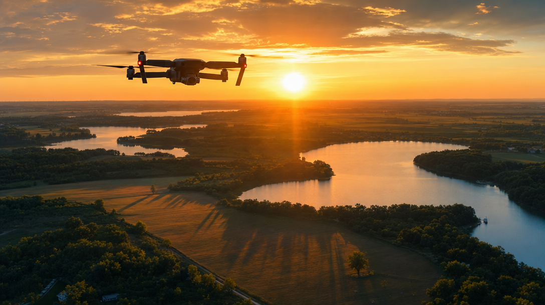 Złota godzina dla fotografii dronem - jak sprawdzić ją bezpośrednio na mapie