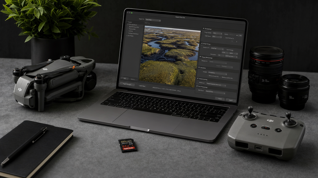 Jak przygotować zdjęcie z drona do publikacji - metadane GPS i Lightroom