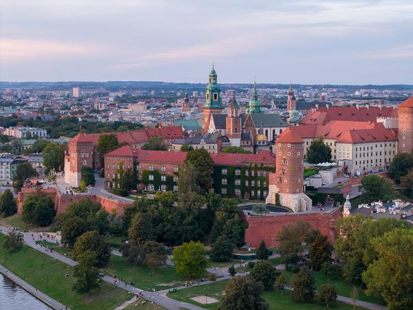 chwile przed zachodem Wawel