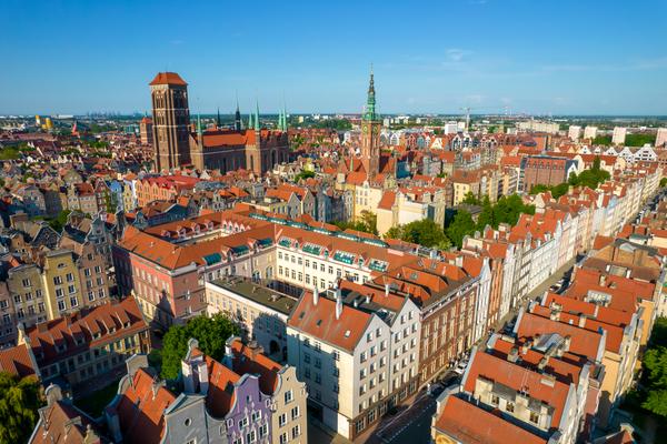 Gdańsk z drona